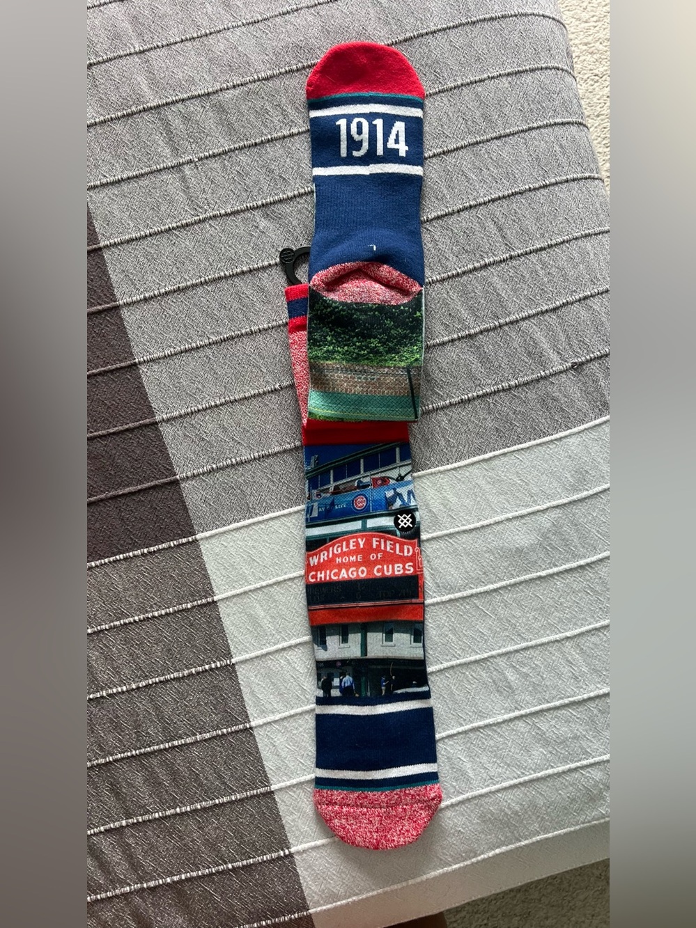 Stance Chicago Cubs Wrigley Field Novelty Crew Socks - Navy, Red, Green